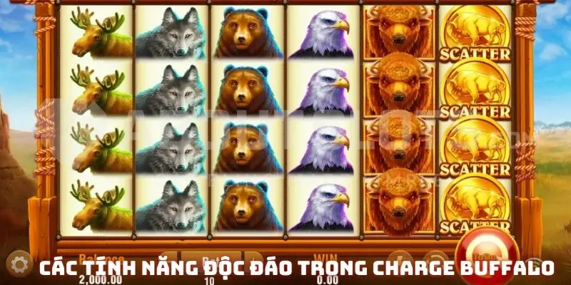 Khám phá các tính năng độc đáo trong game Slot Charge Buffalo